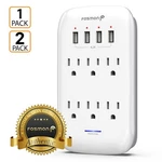 1225J Surge Protector 6 Outlet Extender With 4 Usb Charger Port Wall Adapter Tap. Fixed Price $30.99.