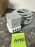 Tech Impressions Power Strip Cube 5 Ac Outlet & 4 Usb Surge Protector White Grey. Fixed Price $19.54.