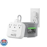 Meta-ant 25FT Extension Cord Usb White Flat Plug Braided 3. Fixed Price $34.11.