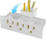Elecan 3-OUTLET Rotating Plug Wall Extender, 180 Degree Swivel Power.... Fixed Price $9.54.