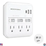 Usb Multi Plug Surge Protector, 3 Ac Outlets, Wall Charger, Switches. Fixed Price $37.64.