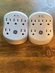 2 Pk Ge 5-OUTLET Extender Wall Tap Grounded Adapter Charging Station 3-PRONG. Fixed Price $7.00.