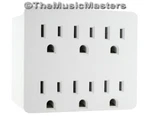 Electrical Socket 6-WAY Power Splitter Tap Outlet Ac Wall Plug Adapter Cover. Fixed Price $11.99.