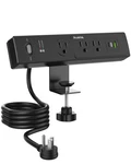 Desk Clamp Power Strip, 10 Ft, 3 Outlet, Pd 20W Fast Charging, Flat Plug, 14 .... Fixed Price $35.70.