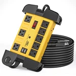 8 OUTLETS+2 Usb Port,heavy Duty Crst Power Strip 1350J Surge Protect 15 Ft Cord. Fixed Price $36.99.