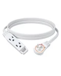 Dewenwils 6FT Flat Plug Extension Cord, 3 Prong Ultra Thin Power Strip, White. Fixed Price $15.43.
