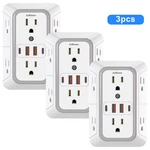 6 Outlet Extender Surge Protector Multi Plug Wall Adapter Usb Charger Ports. Fixed Price $34.90.