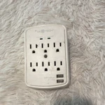 Ce Tech 6 Outlet Surge Protector With 2 Usb Ports, Indicator Light, White. Fixed Price $10.95.