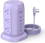 Usb Power Strip Tower, 9 Ac Outlets And 5 Ports 1200J Surge. Fixed Price $48.50.