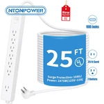 Ntonpower Surge Protector Strip 7OUTLET 25FT Extension Long Cord 1080J. Fixed Price $32.29.