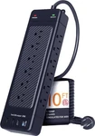Nanolake Surge Protector Power Strip 10FT Cord/high Joules Small, Black. Fixed Price $54.91.