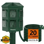Flexoria Outdoor Power Strip 20FT 6 Outlets. Fixed Price $64.99.