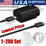 25W Type Usb-c Fast Wall CHARGER+6FT Cable For Samsung Galaxy S20 S21 5G Lot. Fixed Price $8.89.