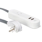 Onn. Extension Cord Surge Protector With 1 Ac Outlet And 2 Usb Ports, 6FT. Fixed Price $17.99.