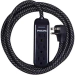 Philips Home Power Elite Extension Cord With Surge Protection 8FT Black 2A10. Fixed Price $23.99.