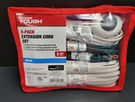 Hyper Tough 5 Pack Extension Cord Set Indoors Christmas Brand New!!!. Fixed Price $12.79.