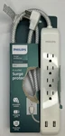 Philips Surge Protector Home Power Elite 4-OUTLET With 2 Usb Ports Braided Cord. Fixed Price $5.49.