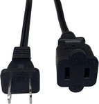 15 Foot Extension Cord, Black Two Prong Power Us 18AWG Indoor. Fixed Price $20.72.