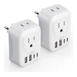 Elegrp European Travel Plug Adapter,converter With Two Usb-a Ports And. Fixed Price $6.00.