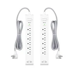 2 Pack Power Strip Surge Protector - 6 Outlets Usb Ports 5FT Long Extension.... Fixed Price $37.19.