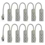 Uninex PS28U Compact Grounded 3-OUTLET Power Strip, Ul Listed, 1-FOOT, 10-PACK. Fixed Price $61.27.