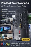 Ge Protector De Sobretensi 8 Tomas Power Strip Con Protecci Cable/red 15. Fixed Price $50.00.