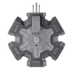Hdx Outlet Power Hub With Covers. 3 Prong, 15 Amp, Grey. Indoor/outdoor New. Fixed Price $9.99.