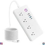 Wifi Smart Power Strip Surge Protector, 4 Ac Outlets, Usb, Voice Control. Fixed Price $45.46.