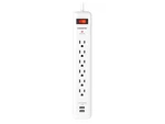 Monster 1804 White 15A 125V 1875W 1080-JOULE 6-OUTLET Power Strip 3 Ft. Cord. Fixed Price $30.95.