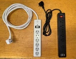 6-OUTLET Surge Protector, 10 Ft Extension Cord, Power Strip, 800 Joules, Flat. Fixed Price $29.99.