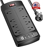 Regleta De Enchufes Usb Protector Contra Sobretensiones Plano. Fixed Price $37.99.