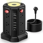 Surge Protector Power Strip Tower With 5 Usb Ports And 10FT Cord, 12 Ac Outlets. Fixed Price $28.21.