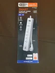 Commercial Electric 3 Ft. 4-OUTLET White Surge Protector Smart With Usb. Fixed Price $13.99.
