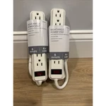Home Depot Power Strip 4 Cord / 6 Outlets Right Angle Plug Set Of 2 Brand New. Fixed Price $14.99.