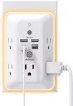Surge Protector, Extender With Night Light, Addtam 5-OUTLET Splitter And. Fixed Price $21.00.