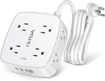 6 Ft Surge Protector Power Strip - 8 Widely Outlets With 4 Usb Ports, 3 Side. Fixed Price $12.90.