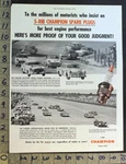 1955 Champion Plug Nascar Daytona Beach Flock Petty Florida Race Ad 36097. Fixed Price $48.95.