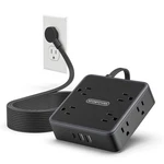 Ntonpower Flat Extension Cord 25 Ft Black, 8 Outlets 3 Usb Ports, Surge Protecto. Fixed Price $44.98.