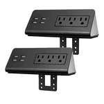 Emerising 2-PACK Desk Edge Mount Power Strips With 4 Usb Ports & 3 Outl. Fixed Price $55.48.