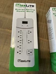 Maxlite Energy Saving Power Strip Surge Protector 8 Outlets Brand New. Fixed Price $7.99.
