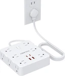 Prong Power Strip With 12 Ac & 4 USB(2 Usb-c), Hopow To 3 White. Fixed Price $35.94.