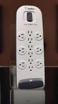 Belkin M:BV112230-08 12-OUTLET Surge Protector 8FT Power Cord W/cable Conector. Fixed Price $89.99.