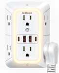 Wall Outlet Extender With Night Light, Power Plug Adapter Multi Surg. Fixed Price $27.78.