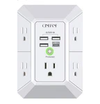 Qinlianf 5 Outlet Wall Surge Protector Ports Usb-c 1680J Fireproof White. Fixed Price $19.99.