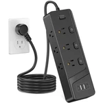 Hitrends Power Strip 6 Ac Outlets And 4 Ports 2 Usb-a Usb-c Dual Control. Fixed Price $27.93.