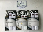 Six 6 Outlet Surge Protector Power Strip Electric Cord Plug Switch White 502E. Fixed Price $25.00.