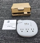 (qty 2) Alitayee A-717-G Usb C Portable Travel Power Strip 3 Outlet. Fixed Price $22.88.