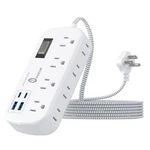 Overtop 12 In Power Strip Surge Protector, 8 Outlets 4 Usb (2 White. Fixed Price $22.31.
