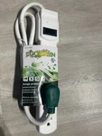 Go Green - White Cord 6 Outlet Surge Protector / 2.5 Feet. Fixed Price $5.99.