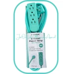 Xtreme Power Indoor 3 Outlet Strip Turquoise. Fixed Price $25.00.